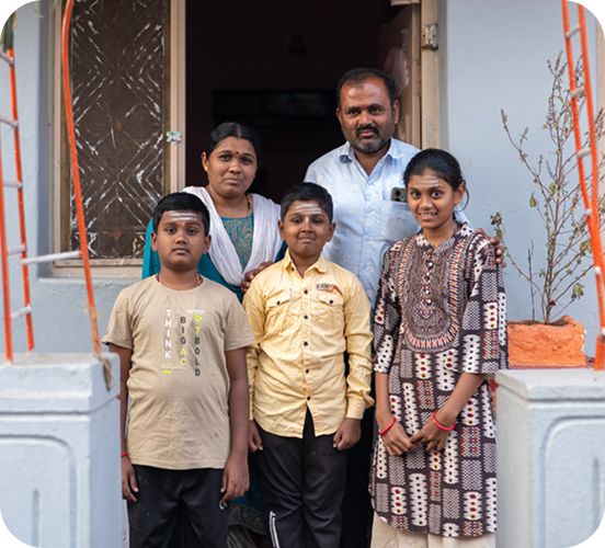 Leelavathi and Kotresh at their home